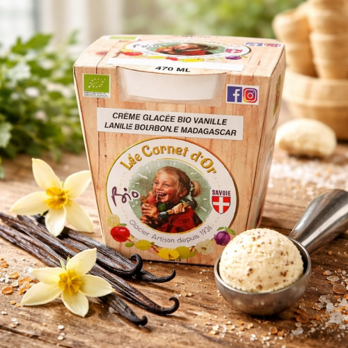Crème glacée bio vanille de Madagascar
